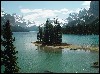 Spirit Island im Maligne Lake im Jasper National Park